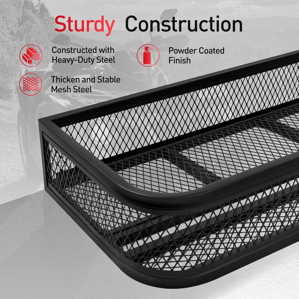 JY PERFORMANCE ATV Front Cargo Basket, Heavy Duty ATV Racks and Baskets for C...