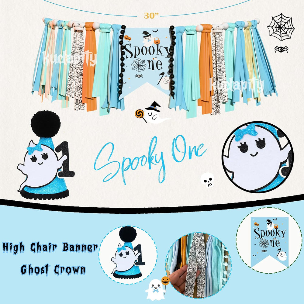 Halloween 1st Birthday Party Decorations,Spooky One Birthday Supplies Decor