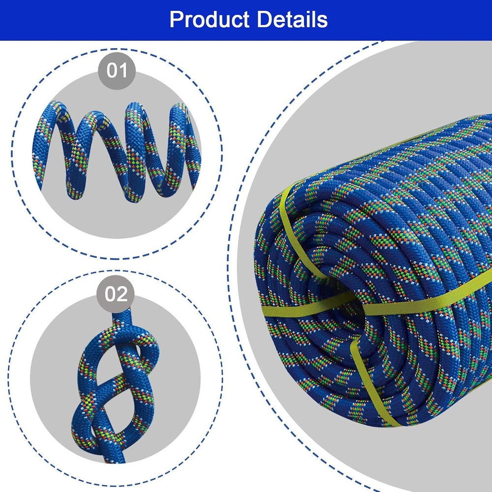 Double Braided Arborist Rigging Rope, 3/4" x 50 ft Strength Bull Rope, 4...