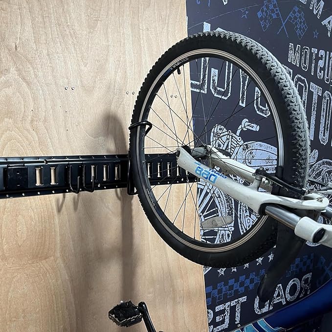 E-Track Bike Hooks, Heavy Duty Wall Mounted Bike Storage Rack Bike Mount (2 P...