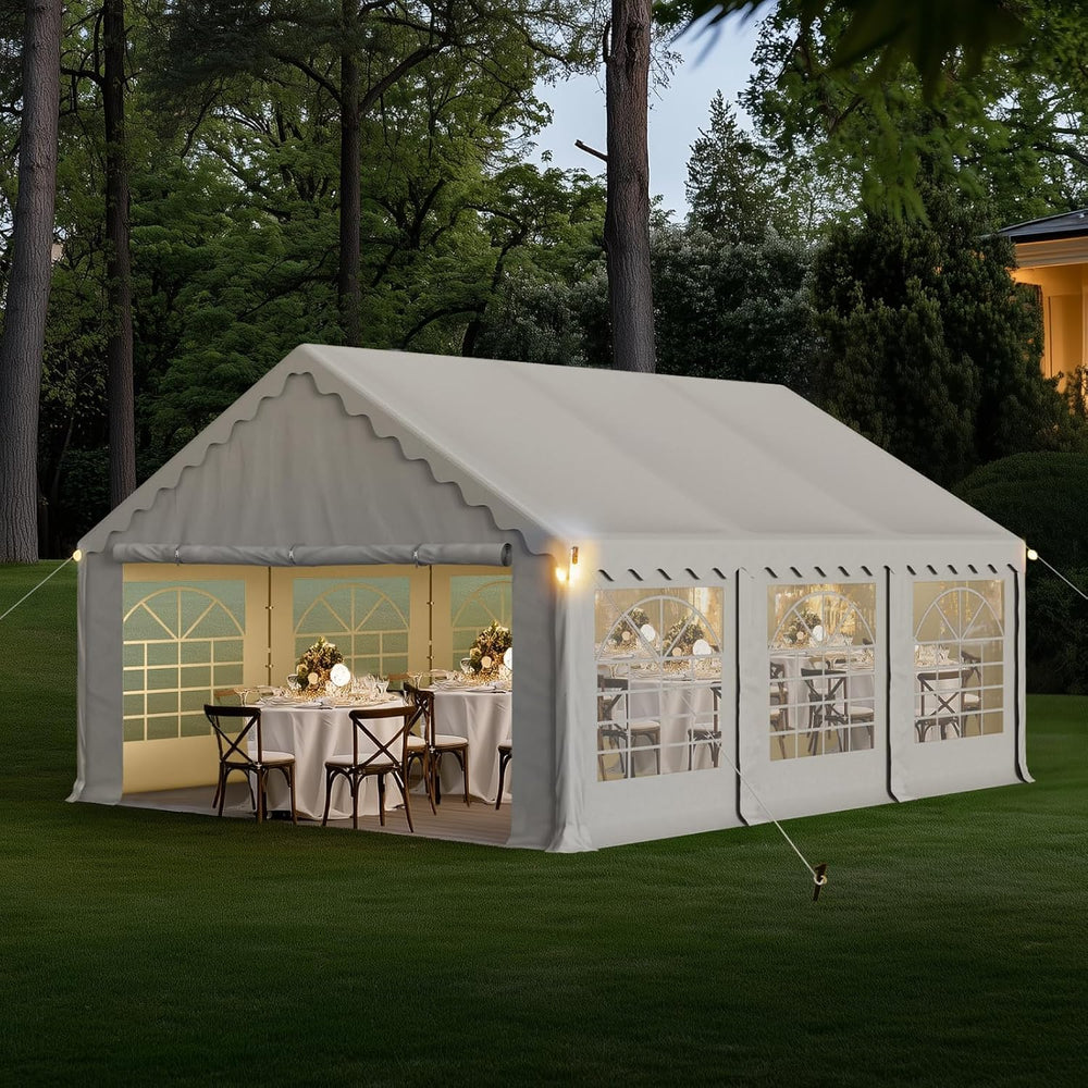 16x20 ft Party Tent Heavy Duty, Outdoor Wedding Commercial Tent