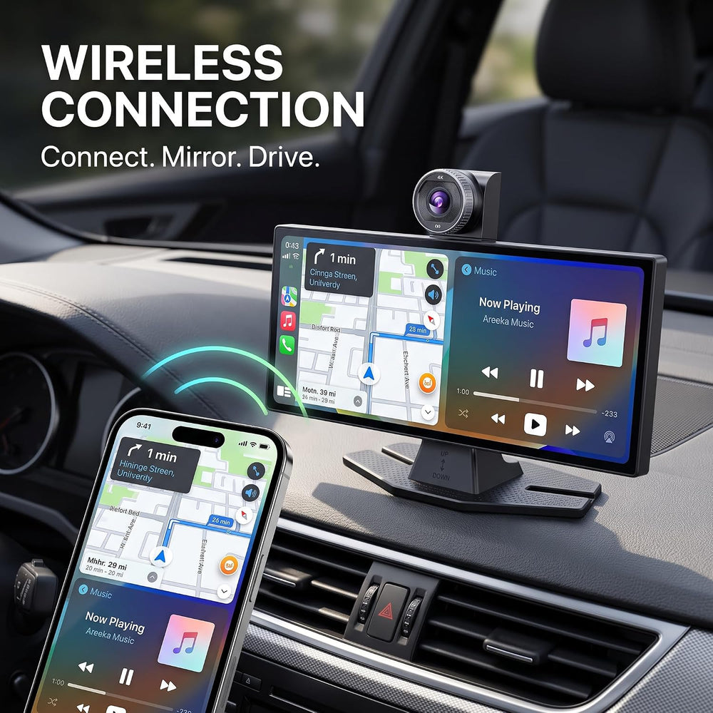 11" Carplay Screen for Car,4K Dash Cam,Tablet for Apple Android Auto