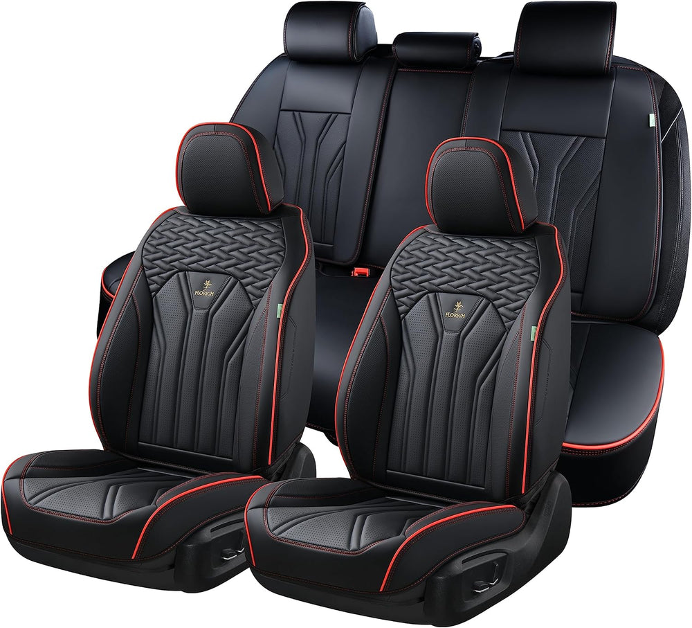 FLORICH Leather Seat Covers, Seat Covers Full Set, Car Seat Protectors 5 Seat...