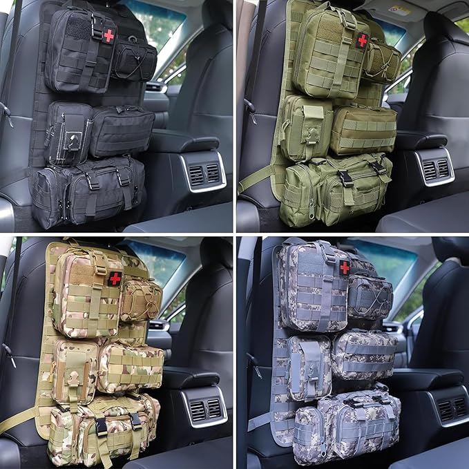 Universal Tactical Seat Back Organizer Vehicle Molle Panel Organizer Storage