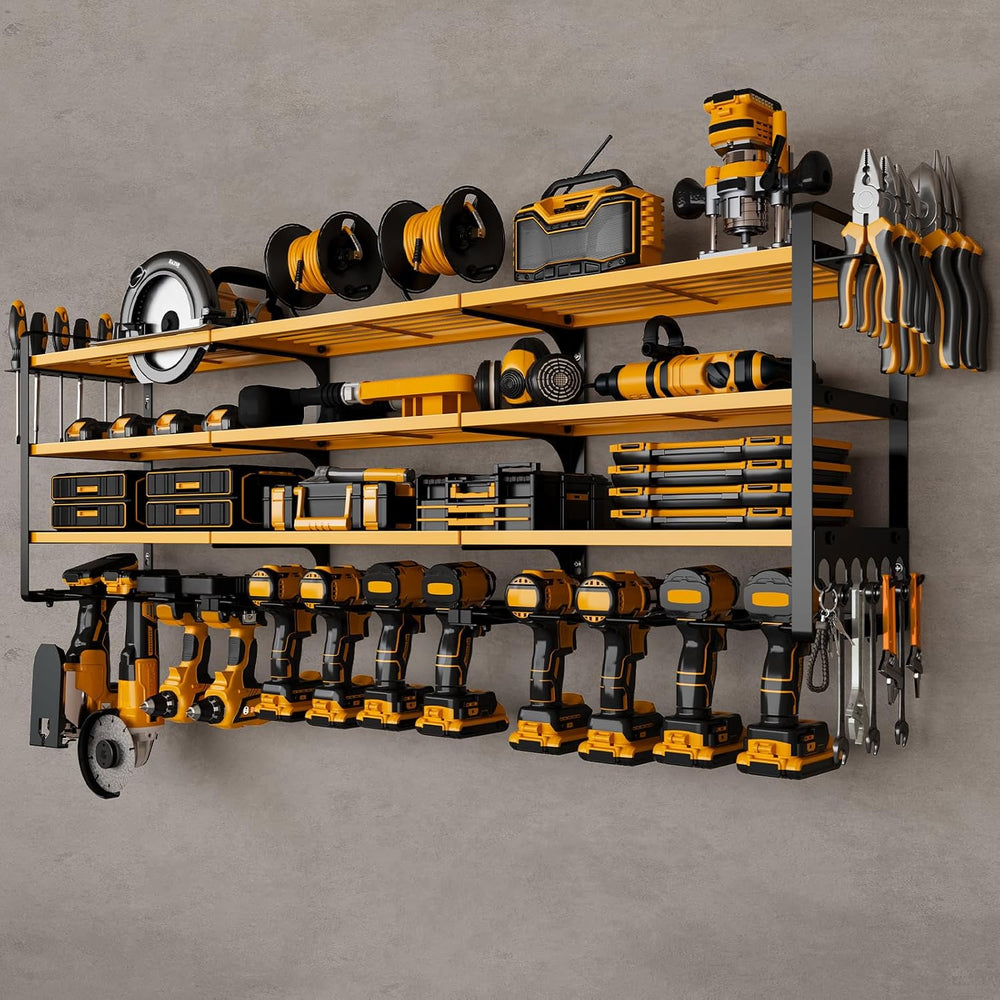 48" Large Power Tools Organizer Wall Mount, 12 Drill Holder