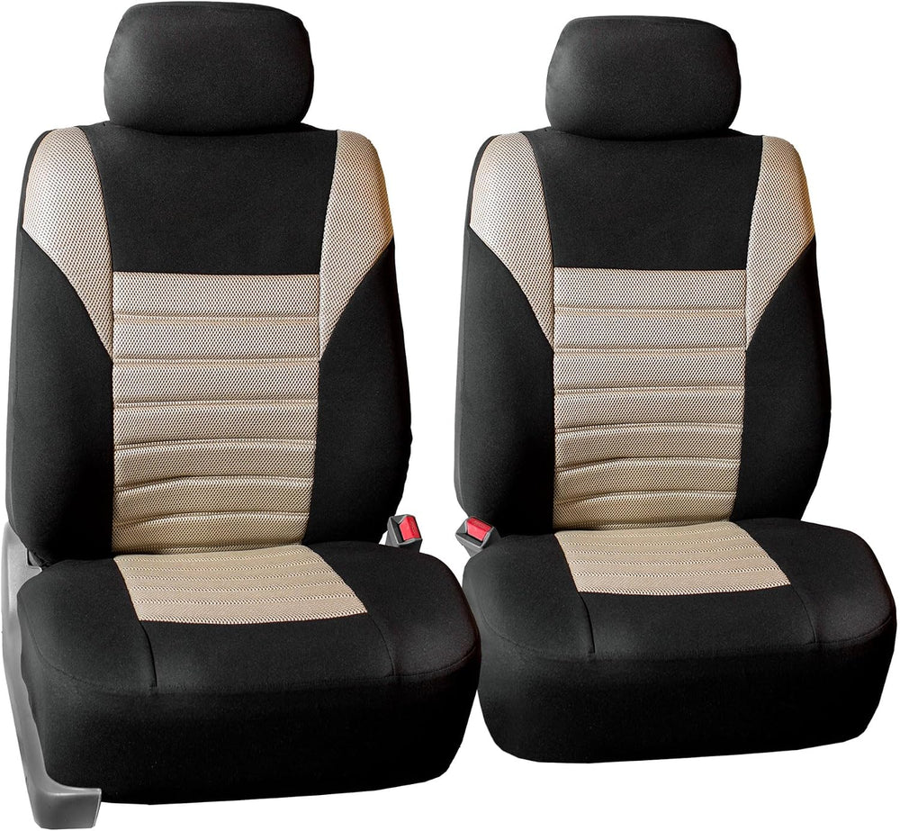 FH Group Car Seat Covers Front Set Premium 3D Air Mesh - Low Back Car Seats w...