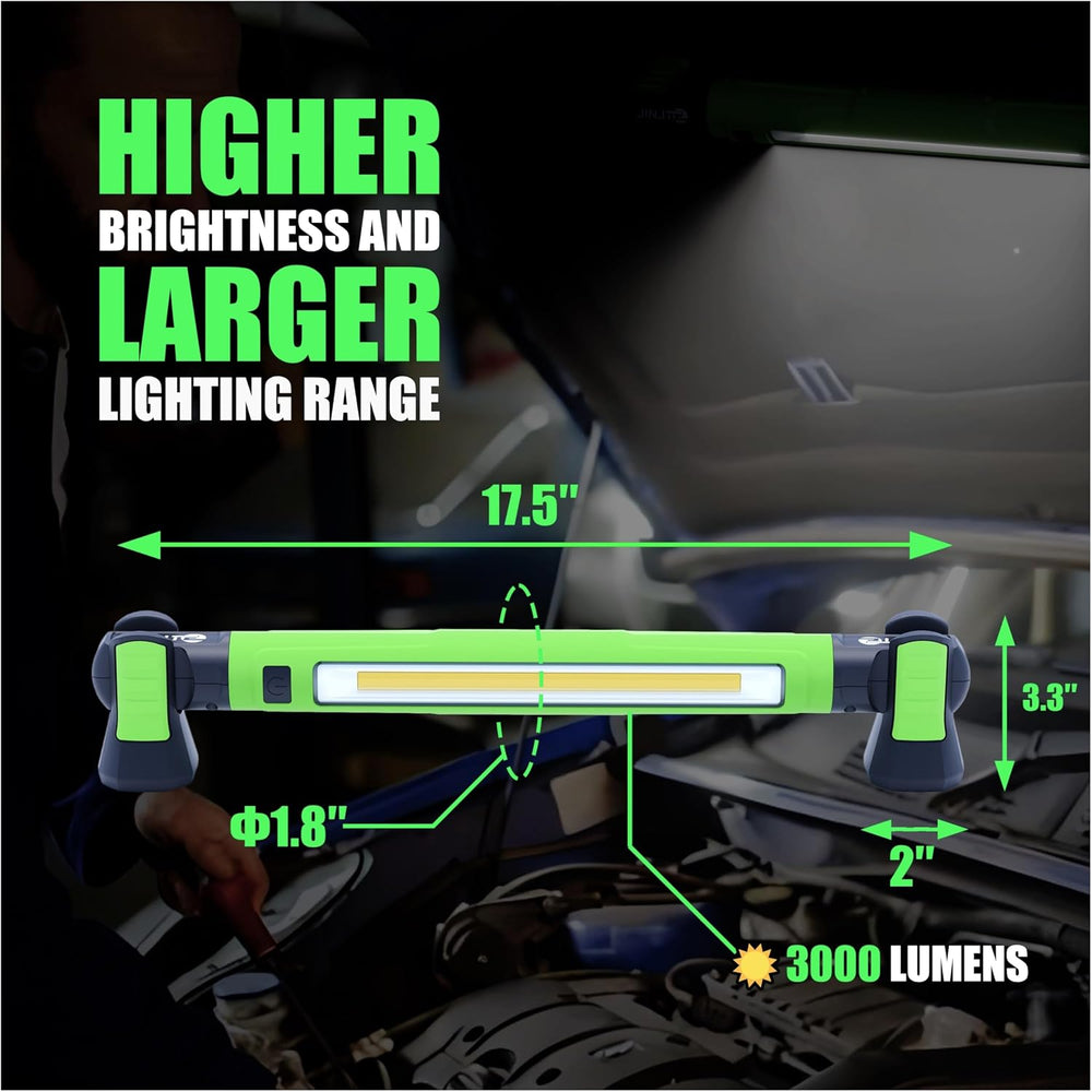 Magnetic Work Light Bar, Under Hood Rechargeable Mechanic LED, 1 Pack Green