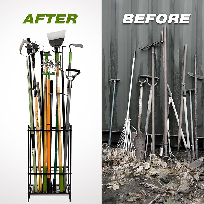 Garden Tool Organizer, Yard Tool Tower Rack