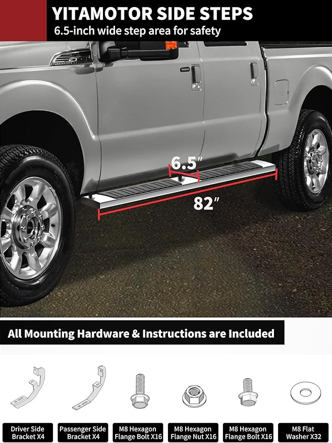 YITAMOTOR 6 inches Running Boards Compatible