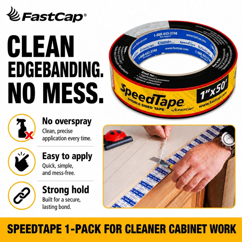 FastCap SpeedTape Double Sided Adhesive Tape, 1" x 50'