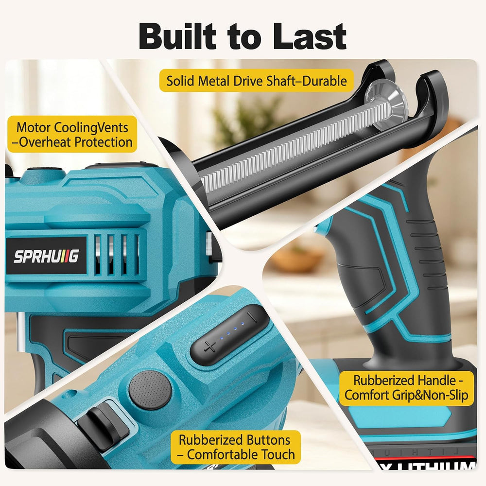 Cordless Electric Caulking Gun Automatic Battery Powered Caulk Gun with 21V 2...