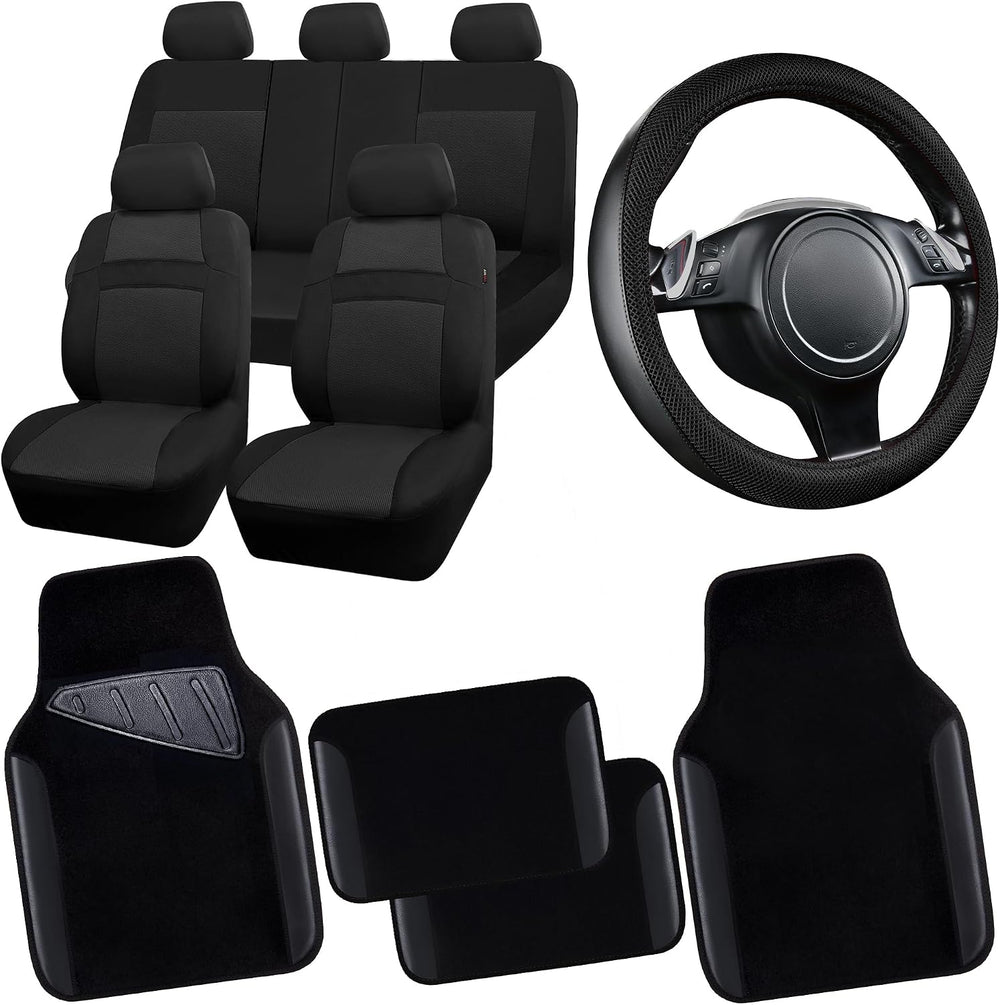 CAR PASS 3D Air Mesh Car Seat Covers Full Sets w/5mm Sponge, 4Pcs Waterproof ...