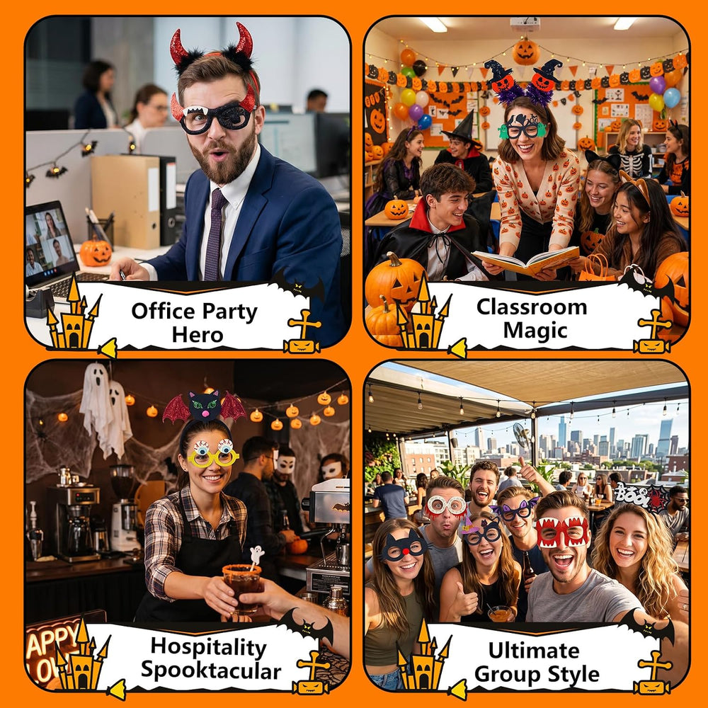 Halloween Headbands and Glasses Bulk, Party Favor Accessories for Adults Cost...