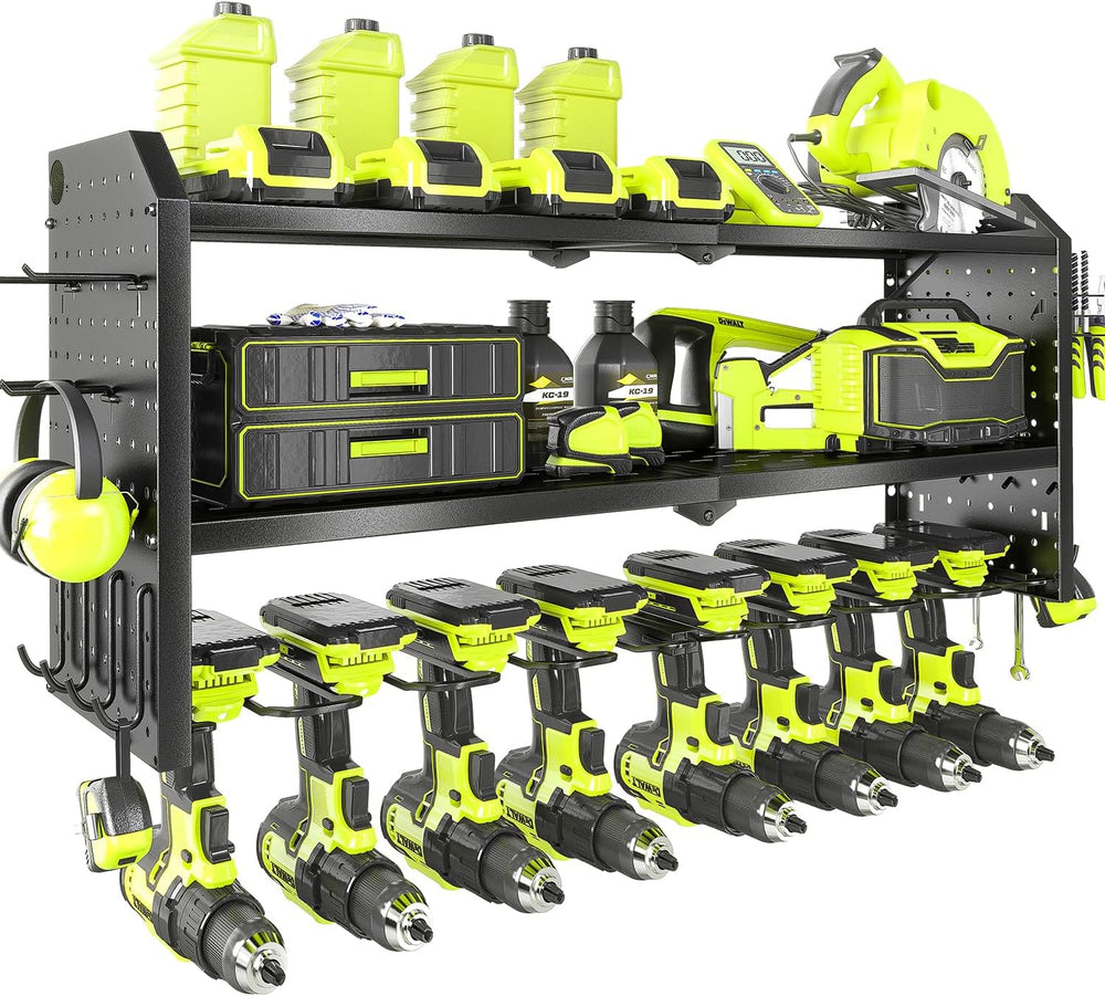 KAFAHOM Power Tool Organizer，Large 8 Drill Holder Wall Mount