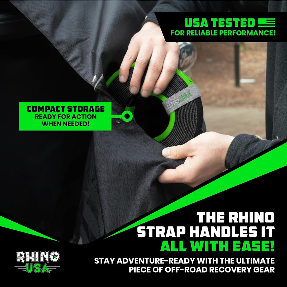 Rhino USA Offroad Recovery Tow Strap (2in x 20ft) - 20,024lb for UTV/ATV
