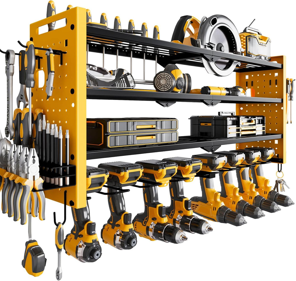 Power Tool Organizer Wall Mount, Cordless Drill Organizer, 4 Layers Large