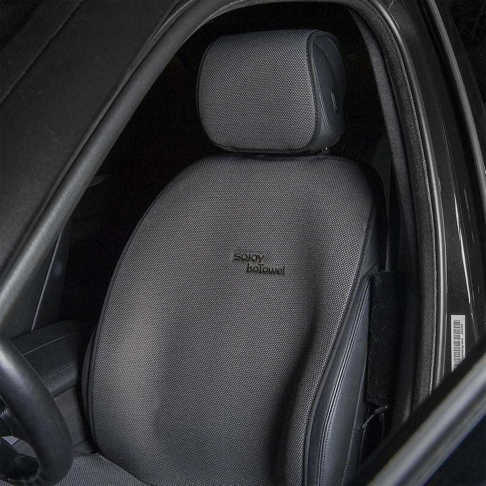 Sweat-Proof Front Car Seat Towel Cover for Gym, Beach, Universal Fit, Black