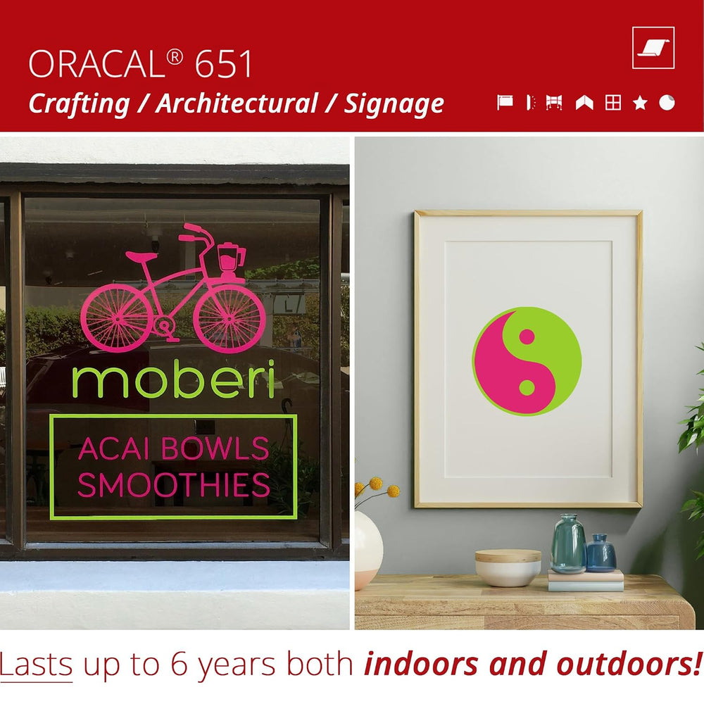 ORACAL 651 Matte Grey Vinyl Durable Roll Easy to Weed Permanent Adhesive Craf...