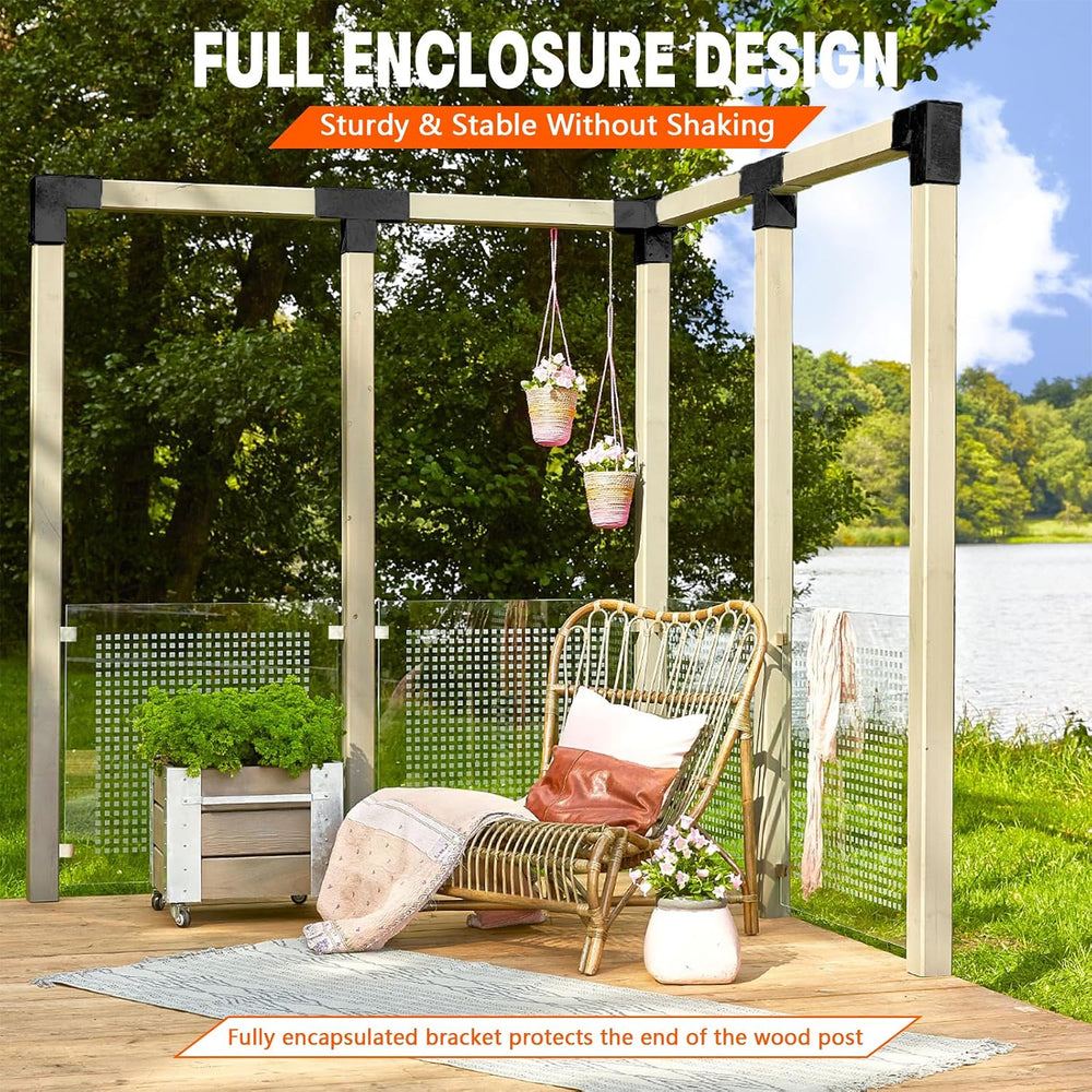 Pergola DIY Bracket Kits,2-Way L Shaped Corner Brackets for 4" x 4"...