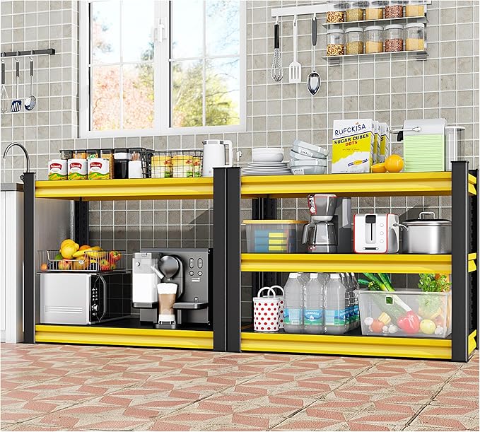 48" W Garage Shelving Heavy Duty, 1650LBS Loads Adjustable Garage Storage