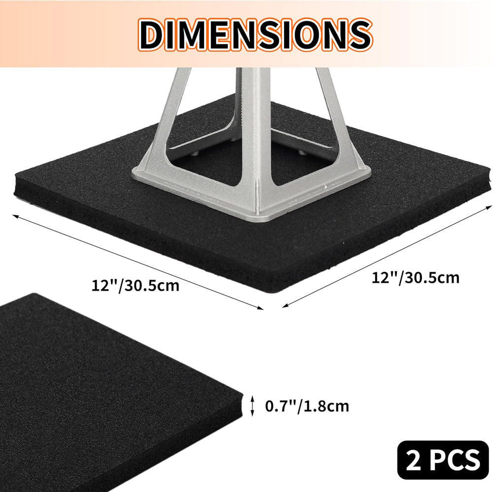 OULEME RV Leveling Block Flex Pads, 12” Rubber Jack Pads, Anti-Vibration &amp...