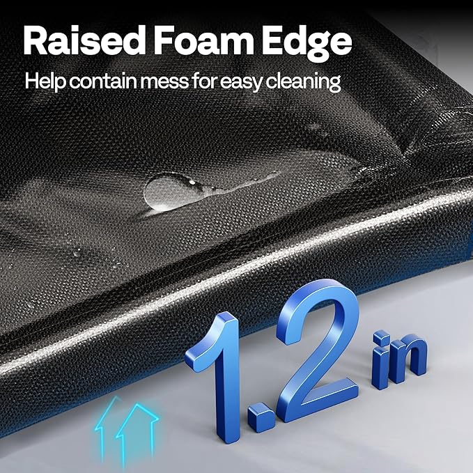 VIVOHOME Containment Mat with Stay Put Corner, PVC Garage Mats