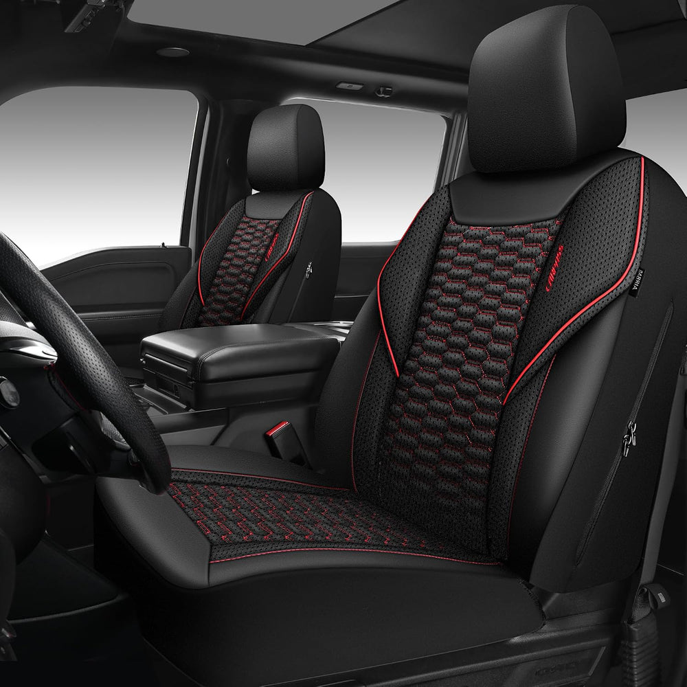 CAR PASS 3D Foam Mesh Leather Car Seat Covers Front Seats, Air Cool Mesh Fron...
