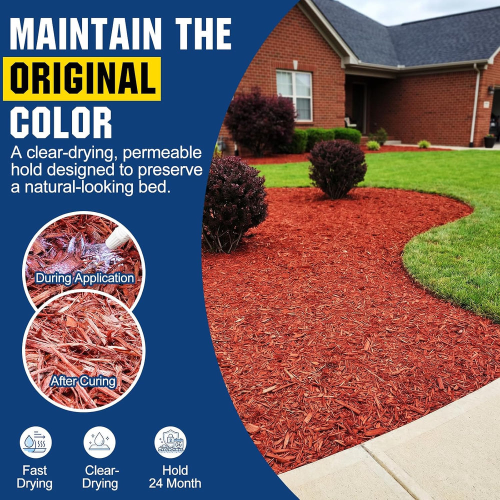 Teexpert Mulch Glue with 4L Pump Sprayer: 1 Gallon Ready-to-Use Mulch Binder ...