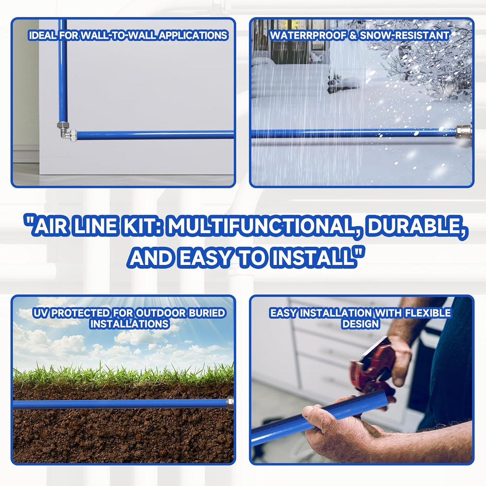Compressed Air Line Kit, 3/4" x 50' 120’&200'&300' H...