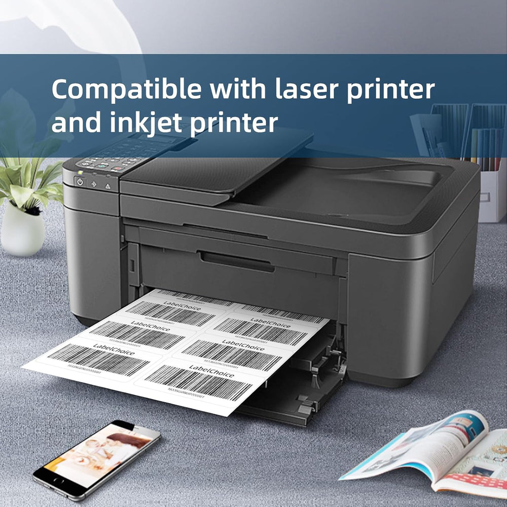 500 Sheets 5000 Pcs 2”x4” 10 Up Shipping Address Labels Compatible with Laser...