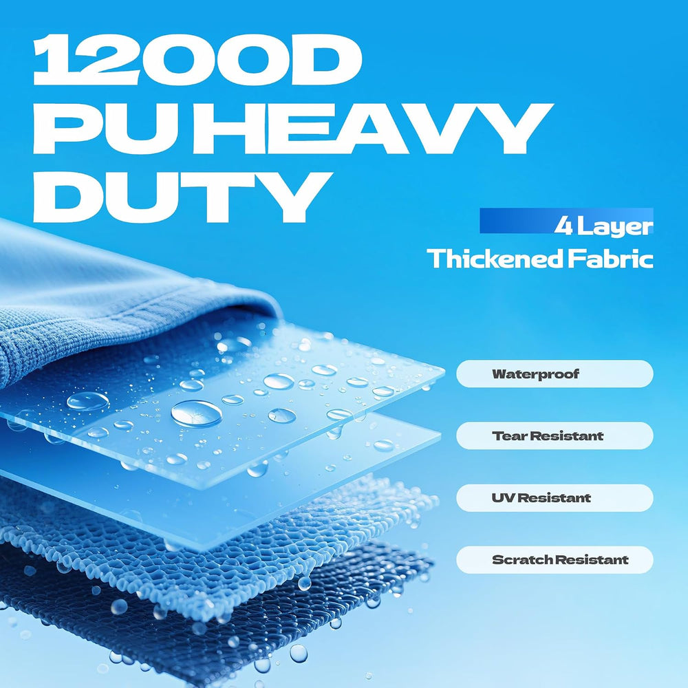 Boat Cover 20-22 ft, 1200D Heavy Duty Waterproof Marine Grade Trailerable Boa...