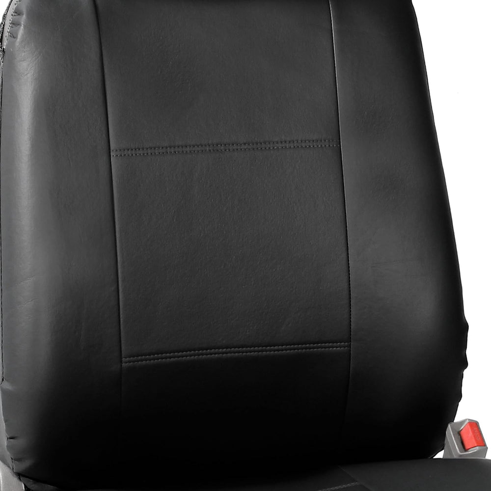 FH Group Front Set Faux Leather Car Seat Covers Low Back Seat with Removable ...
