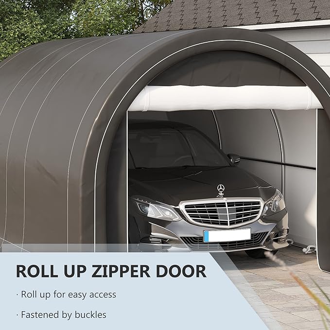 Outsunny 10' x 16' Carport, Heavy Duty Portable Garage Storage Tent