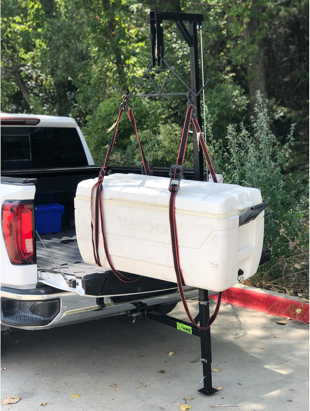 HME Truck Hitch Game Hoist Kit with Winch and Gambrel, 400 lb Capacity