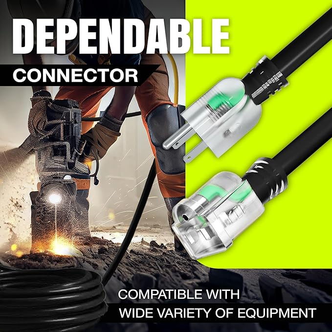 75ft Outdoor/Indoor Extension Cord 16/3 Gauge Heavy Duty 3 Prong SJTW,
