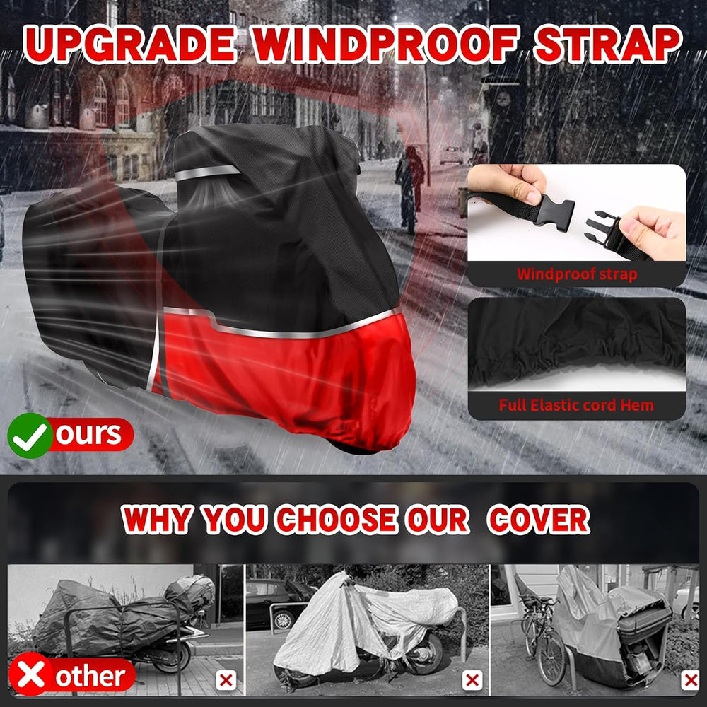 Motorcycle Cover for Yamaha R1 R3 R6 R7 R9 Supersport | Heavy Duty Waterproof...