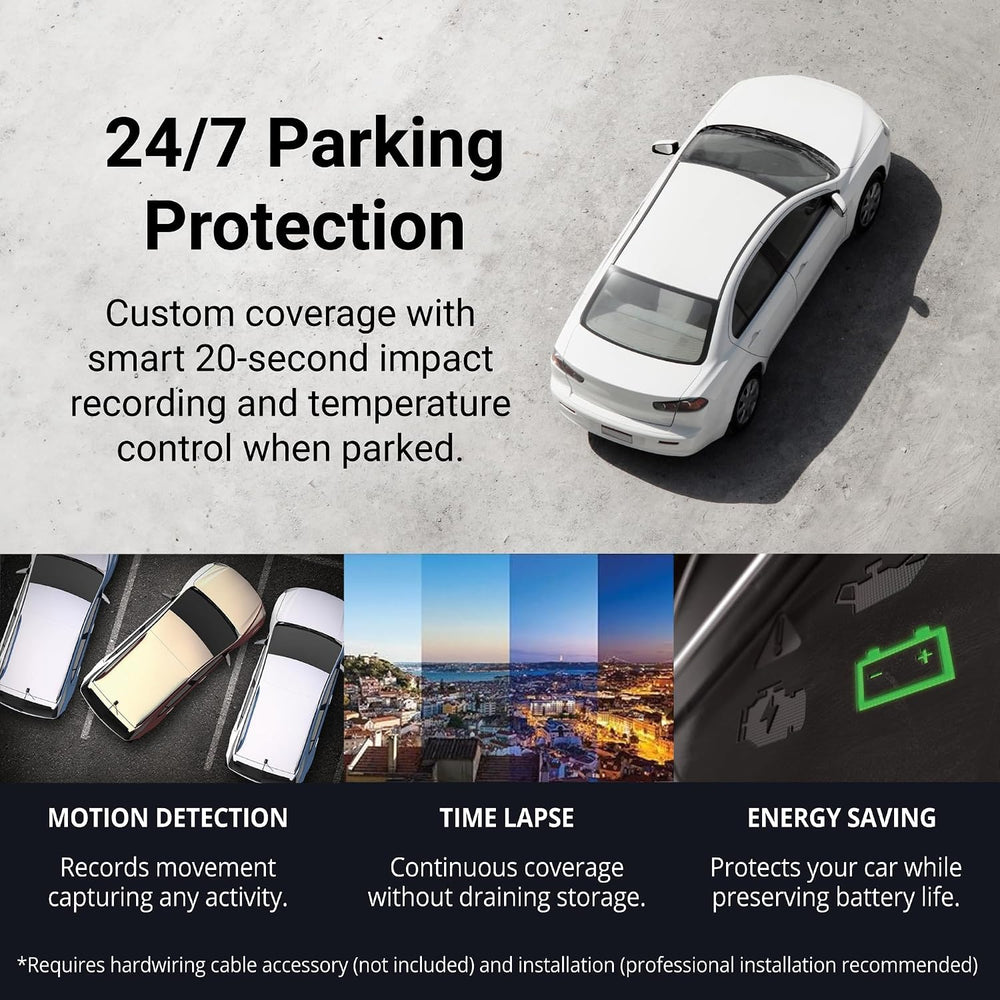 Thinkware Dash Cam, F70 PRO - 1080p FHD, Wi‑Fi, Smart Parking Mode with Super...