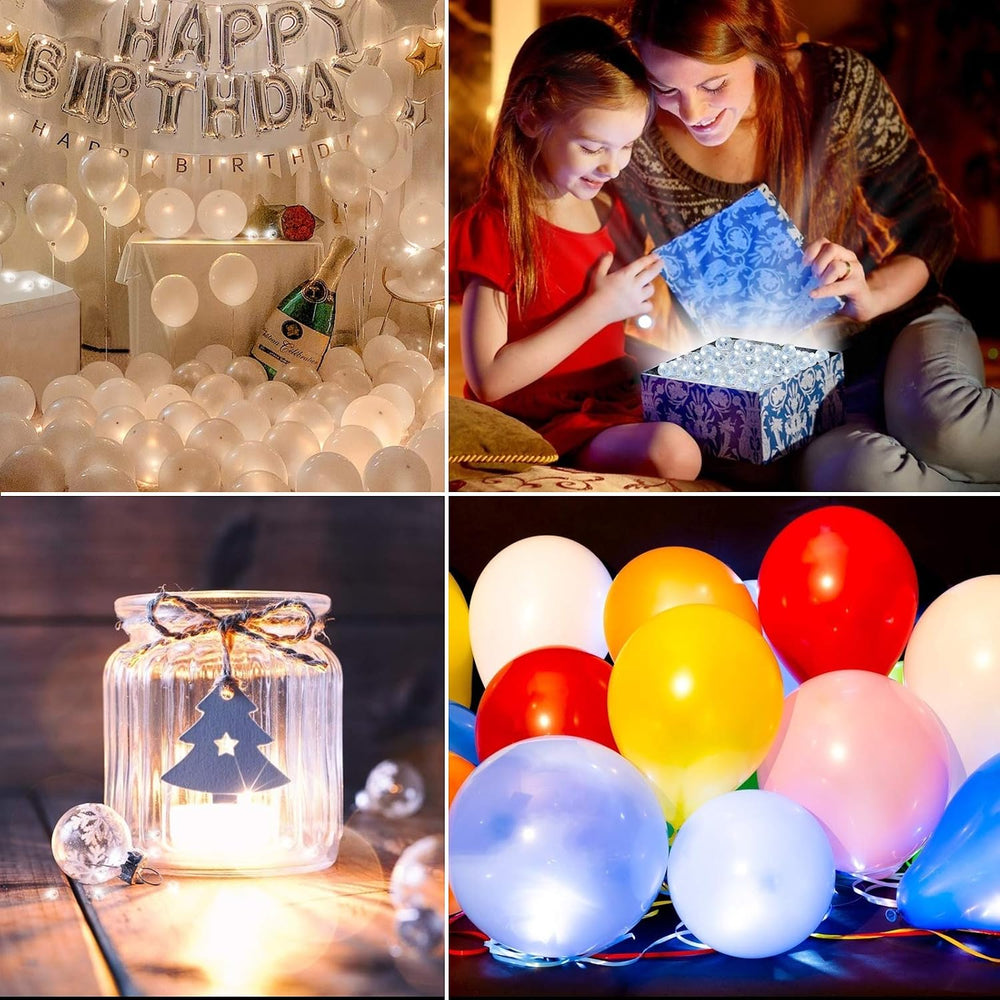 200pcs White LED Balloon Light, Tiny Light Mini Round Led Ball Lamp for Paper...