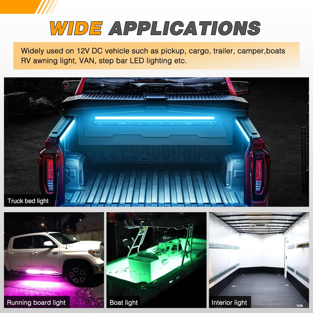GOOACC RGB Truck Bed Light Strip 3PCS 60" 270 LEDs Neon Accent Lighting ...