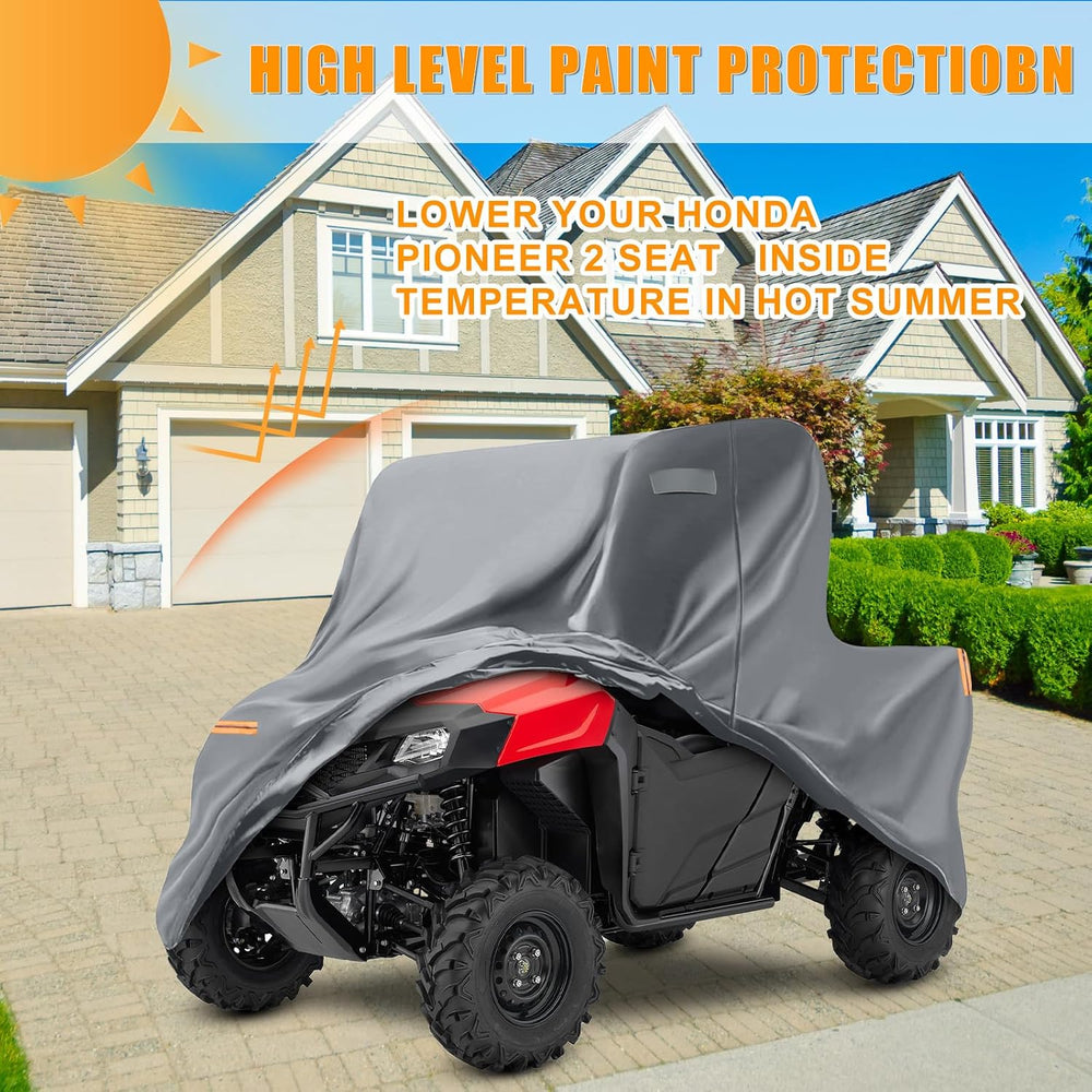 Waterproof UTV Cover Compatible with Honda Pioneer 2 Seaters, 6 Layers All We...