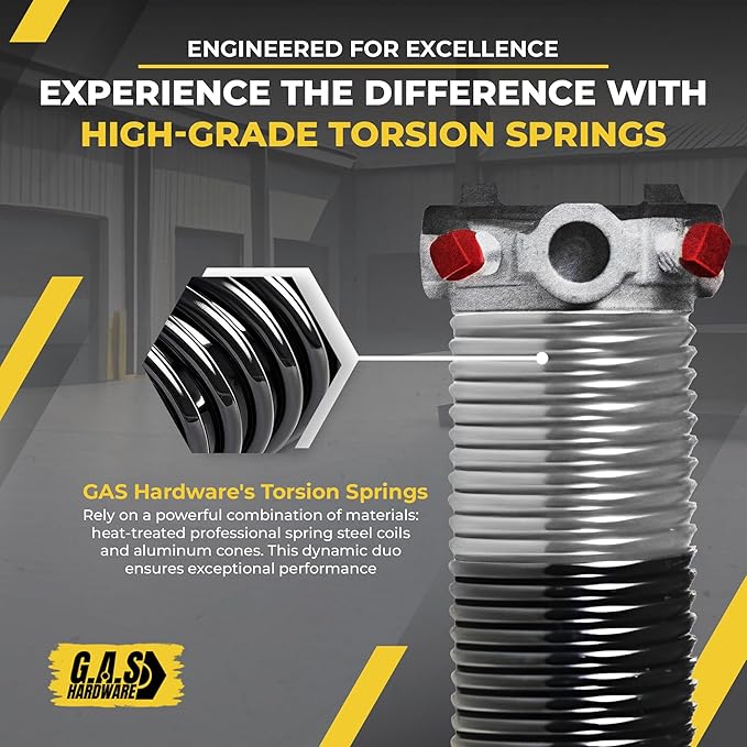 Garage Door Torsion Spring 218x1.75x24 Includes 1” Steel Bearing, Non-Slip