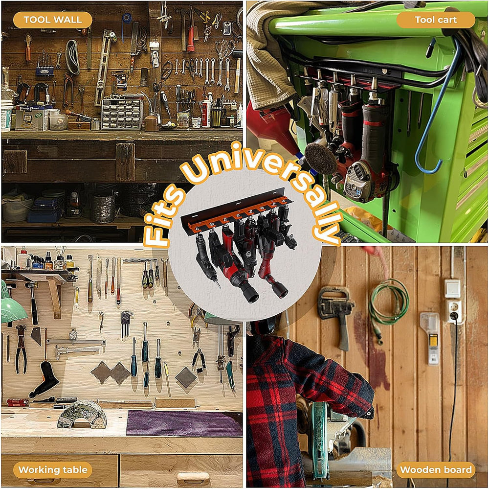 Air Tool Holder, Air Tool Rack for Garage Walls and Tool Cart Storage Organiz...