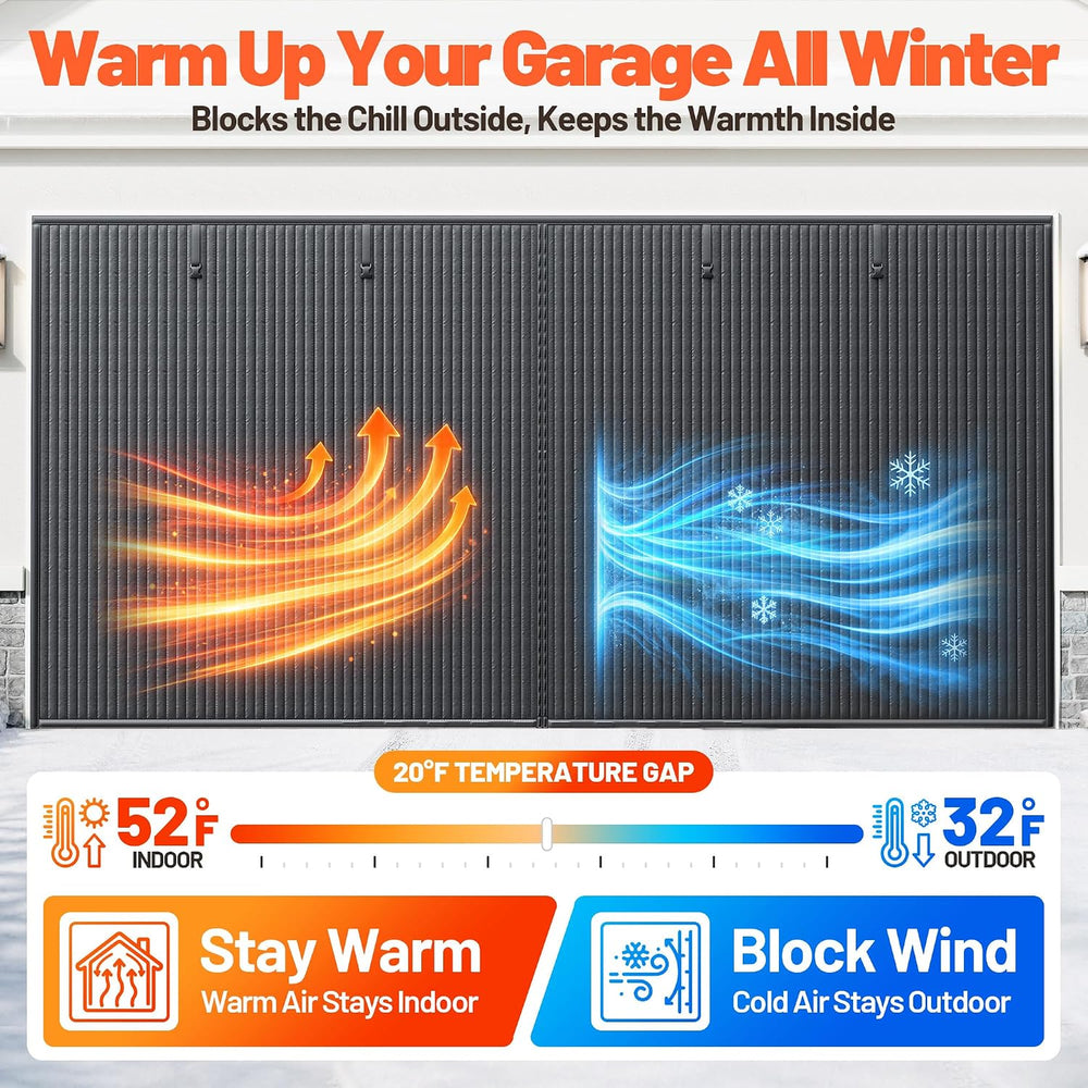 Magnetic Garage Door Insulation Kit 8.3x7.15FT Garage Insulation Panel