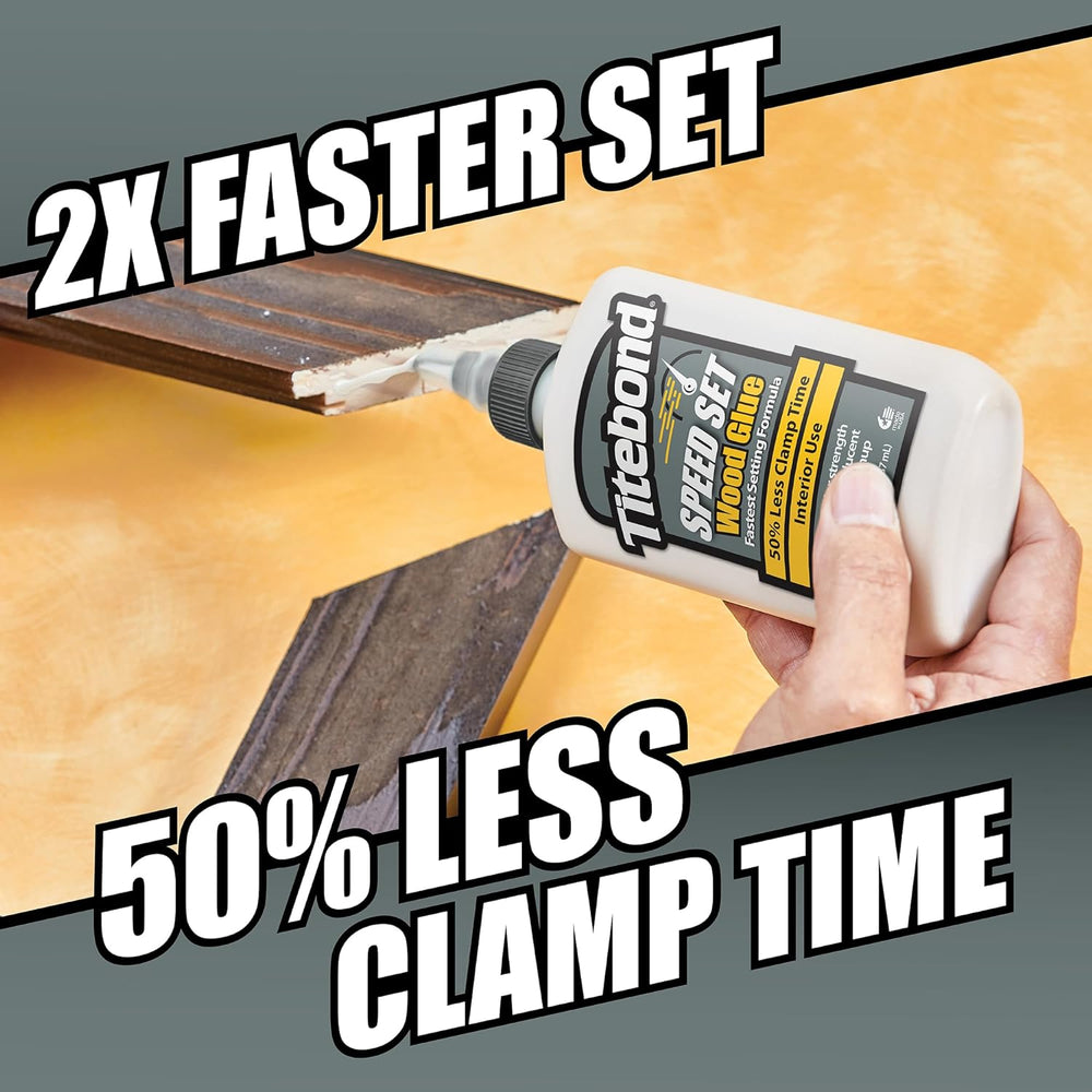 Titebond Speed Set Wood Glue 1 Gal. – Fast-Setting PVA Adhesive with 15-Minut...