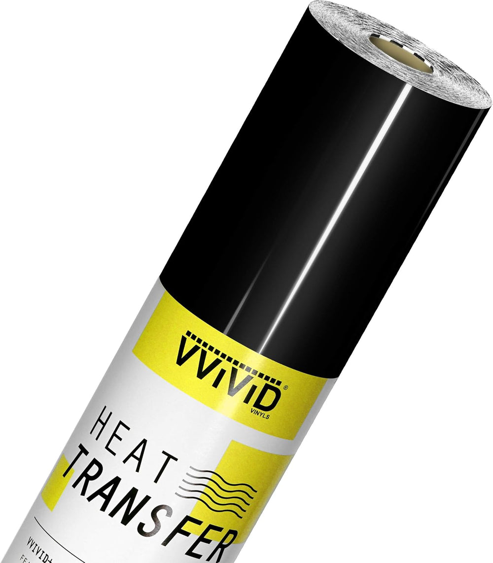 VVIViD V2 Professional HTV Heat Transfer Film Iron-On Vinyl Roll (Black, 50ft...