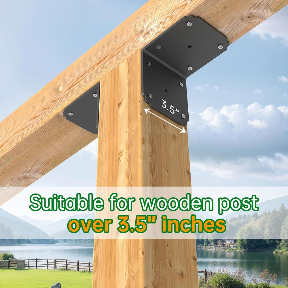 4x4x3.5 L Brackets Heavy Duty for Pergola ,4mm Extra Thick
