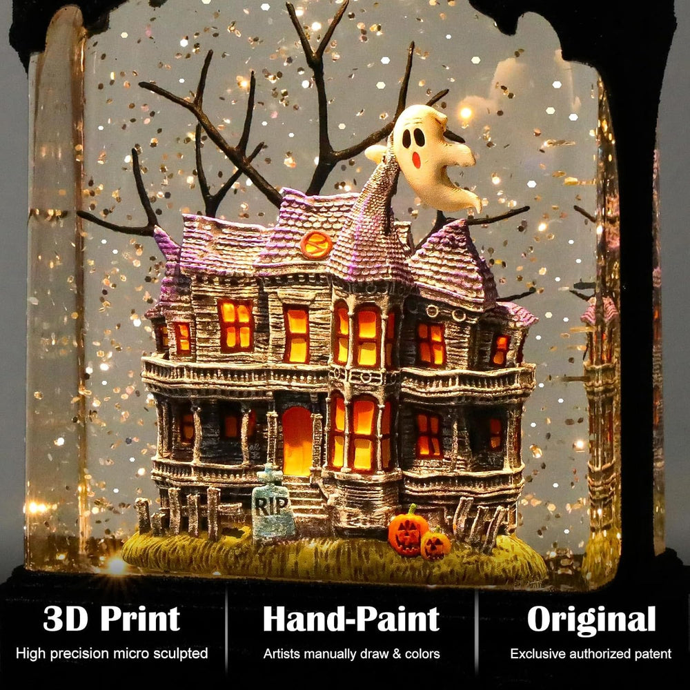 Halloween Snow Globe Lantern Haunted House Halloween Decorations