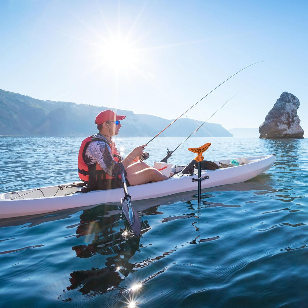 8.63'/12.3' Shallow Water Anchor Pole with T-Handle, Solid Fiberglass...