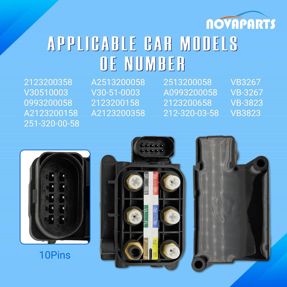 NOVAPARTS 2123200358 Air Suspension Solenoid Valve Block for Mercedes-Benz CL...