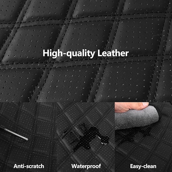 Car Seat Covers Full Set, Breathable and Waterproof Napa Leather Car Seat Cover